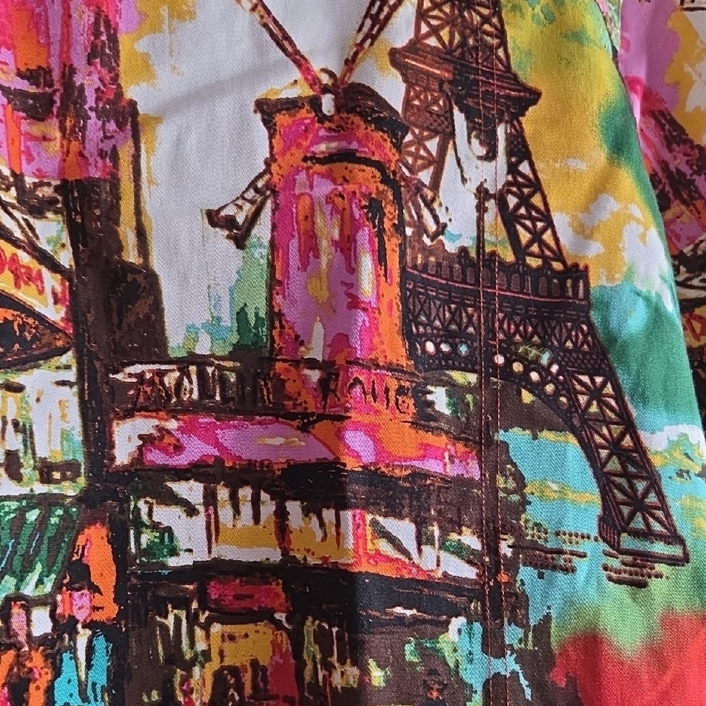 Colorful Jacket with Paris Print - Picture 3 of 7